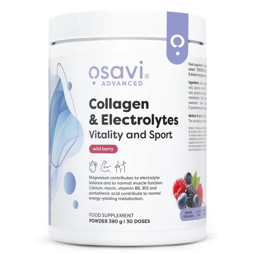 Collagen Electrolytes Vitality and Sport Wild Berry 390g