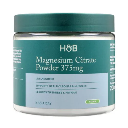 Magnesium Citrate pulver 375mg (uden smag), 200g