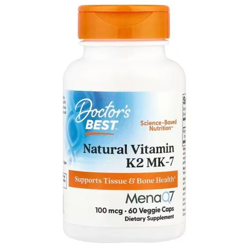 Natural Vitamin K2 MK7 med MenaQ7 100mcg, 60 vkapsler