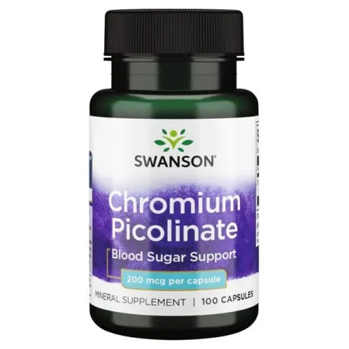Swanson Krom Pikolinat, 200 mcg, 100 kapsler