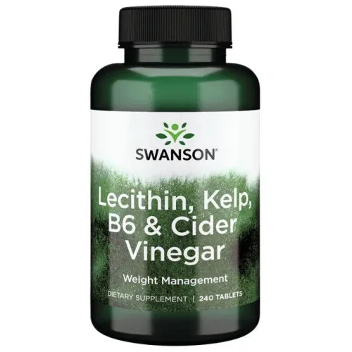 Swanson Lecithin, Kelp, B6 og Cider Eddike, 240 tabletter