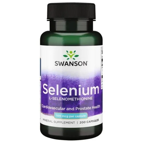 Swanson Selen, 100 mcg, 200 kapsler