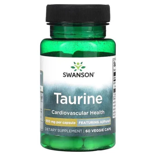Swanson Taurin, 500 mg, 60 kapsler