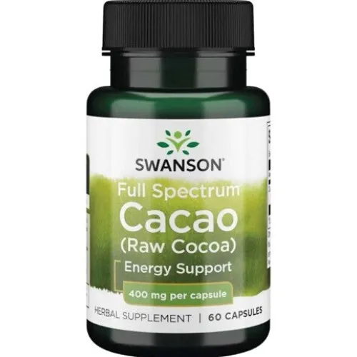 Swanson Fuldt Spektrum Kakao (Rå Kakao), 400 mg, 60 kapsler