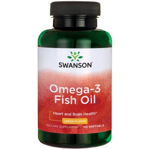 Swanson Omega-3 Fiskeolie, Lemon, 150 kapsler