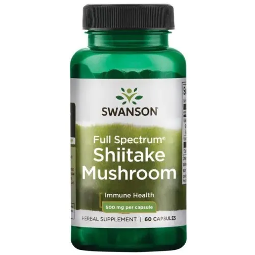 Swanson Full Spectrum Shiitake Svampe, 500 mg, 60 kapsler