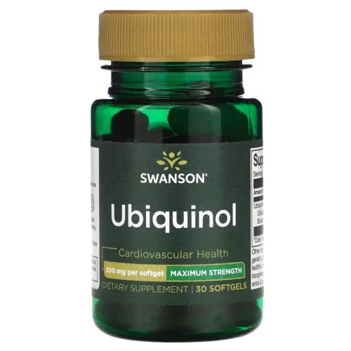 Swanson Ubiquinol, 200 mg, 30 kapsler