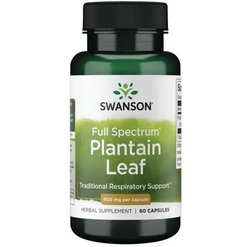 Swanson Fuldt Spektrum Vejbred Blad, 400 mg, 60 kapsler