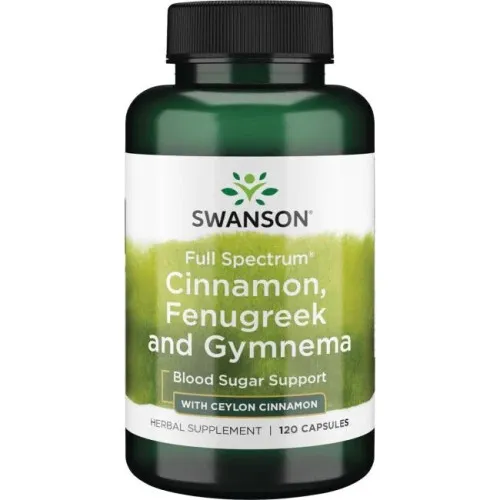 Swanson Fuldt Spektrum Kanel, Bukkehorn og Gymnema, 120 kapsler