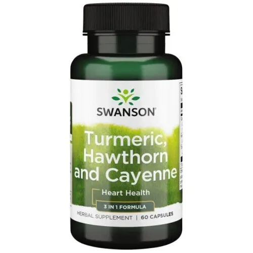 Swanson Gurkemeje, Hvidtjørn og Cayenne, 60 kapsler
