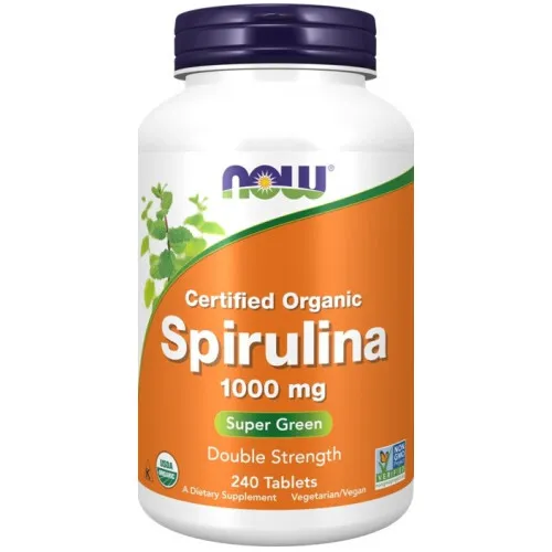 Now Foods Spirulina, 1000 mg, 240 tabletter