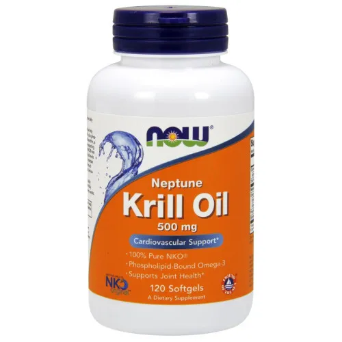 Now Foods Krillolie, 500 mg, 120 kapsler