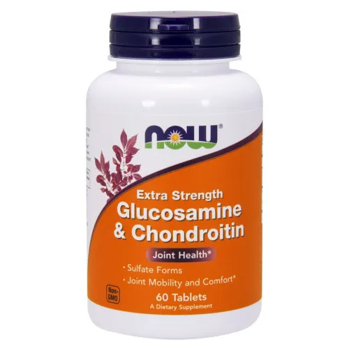 Now Foods Glucosamin & Chondroitin Ekstra Styrke, 60 tabletter