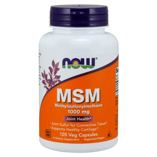 Now Foods MSM Methylsulfonylmethan, 1000 mg, 120 kapsler
