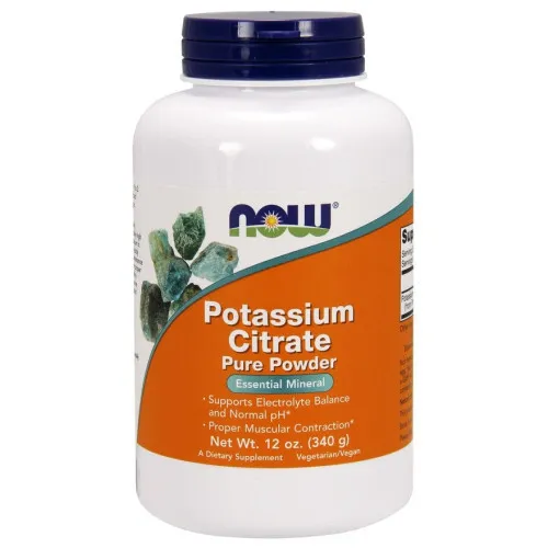 Now Foods Kalium Citrat, ren pulver, 340 gram