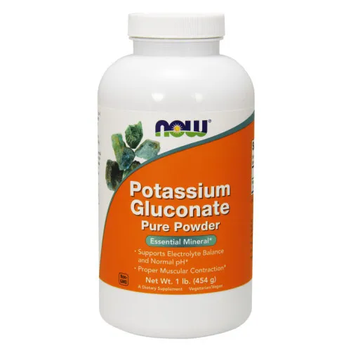Now Foods Kalium Glukonat, rent pulver, 454 gram