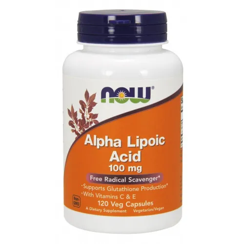 Now Foods Alfa Liponsyre med Vitamin C og E, 100 mg, 120 kapsler