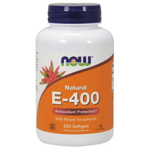 Now Foods Vitamin E-400 Naturlig (Blandede Tocopheroler), 250 kapsler