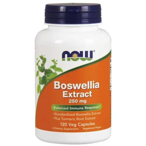 Now Foods Boswellia Ekstrakt Plus Gurkemeje Rod Ekstrakt, 250 mg, 120 kapsler