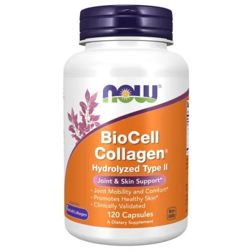 Now Foods BioCell Kollagen Hydrolyseret Type II, 120 kapsler