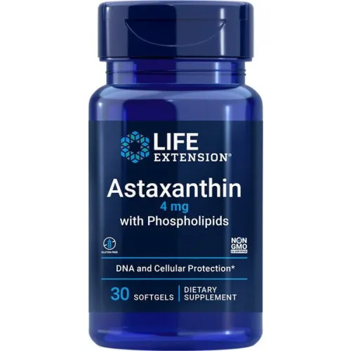 Life Extension Astaxanthin med Phospholipids, 4 mg, 30 kapsler