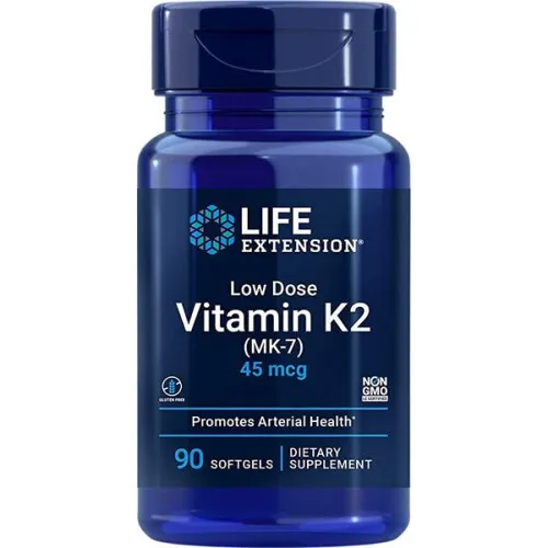 Life Extension Lav Dosis Vitamin K2 (MK-7), 45 mcg, 90 kapsler