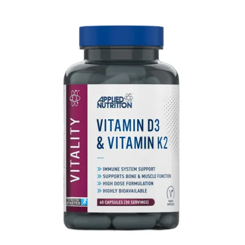 Applied Nutrition Vitamin D3 & Vitamin K2, 60 kapsler