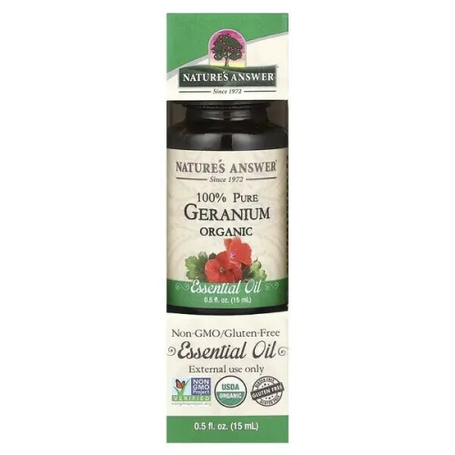 Nature's Answer 100% Ren Geranium Æterisk Olie, 15 ml