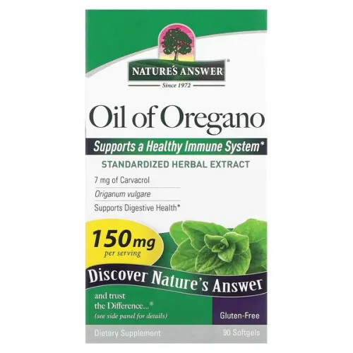 Nature's Answer Oregano Olie, 150 mg, 90 kapsler