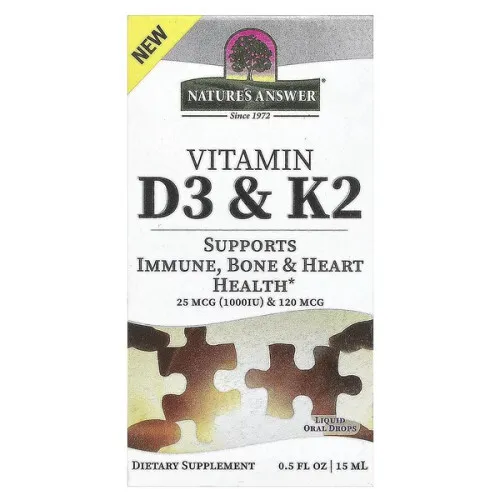 Nature's Answer Vitamin D3 & K2, 15 ml