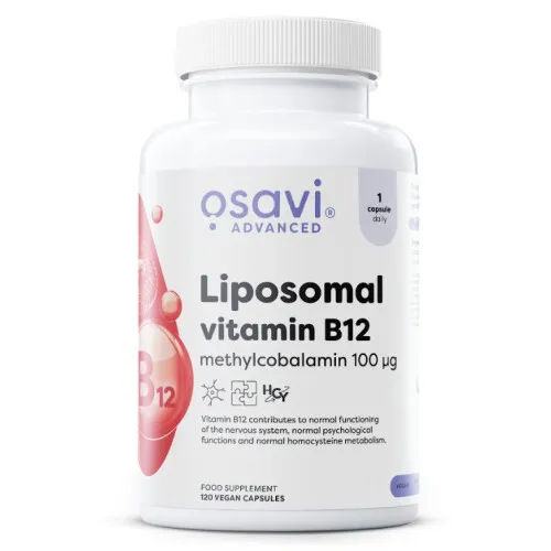Osavi Liposomal Vitamin B12, Methylcobalamin 100 mcg, 120 vegankapsler