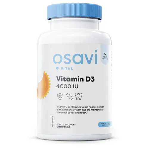 Osavi Vitamin D3, 4000 IU, 120 kapsler