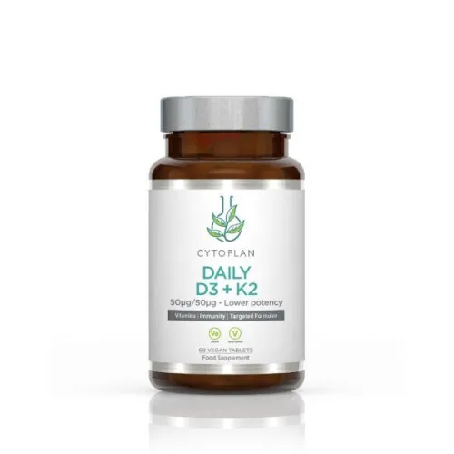 Cytoplan Daily D3 + K2, 60 vegantabletter