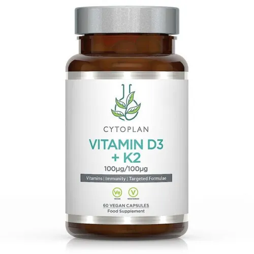 Cytoplan Vitamin D3 + K2, 60 kapsler
