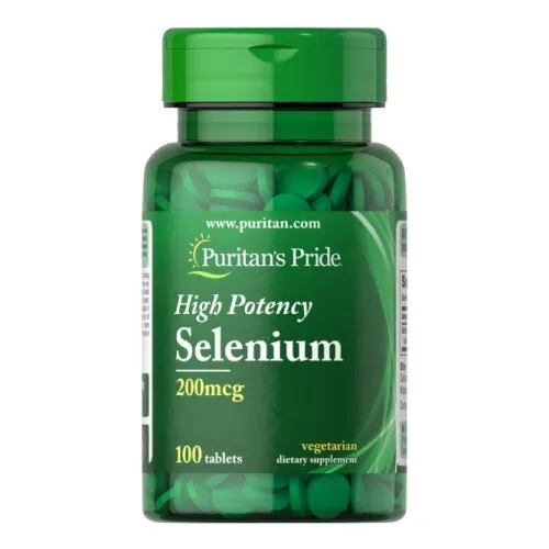 Puritans Pride Selen, 200 mcg, 100 tabletter