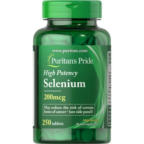 Puritans Pride Selen, 200 mcg, 250 tabletter