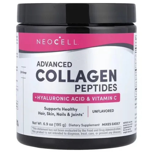 NeoCell Avanceret Kollagen Peptider med Vitamin C & Hyaluronsyre, 195 gram