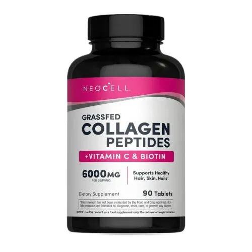 NeoCell Græsfodret Kollagen Peptider + Vitamin C & Biotin, 90 tabletter