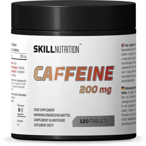 Skill Nutrition Koffein 200 mg, 120 tabletter