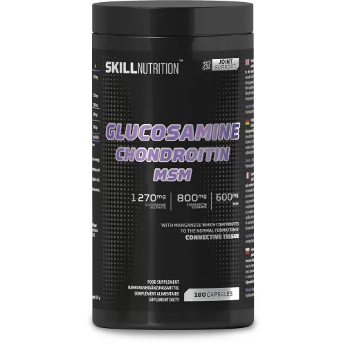 Skill Nutrition Glucosamin Chondroitin MSM, 180 kapsler