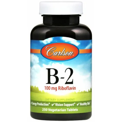 Carlson Labs Vitamin B-2, 100 mg, 100 vegetariske tabletter