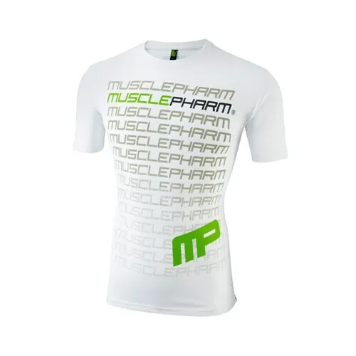Musclepharm Sportswear Crew Neck Flagskibs T-shirt Hvid (MPTS407)
