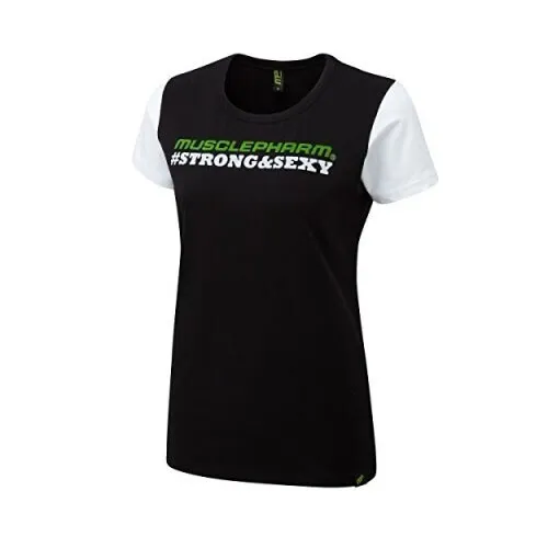 Musclepharm Sportswear Dame Strong & Sexy T-shirt Black - Green (MPLTS486)
