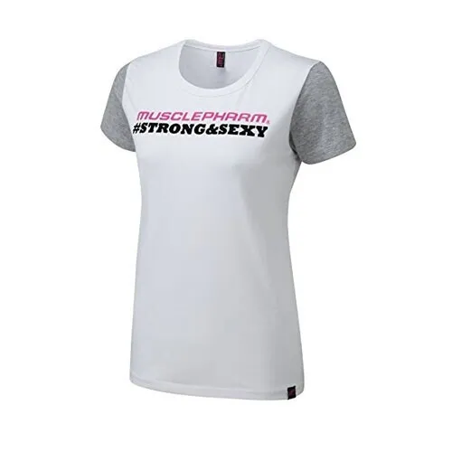 Musclepharm Sportswear Dame Strong & Sexy T-shirt Hvid (MPLTS486)