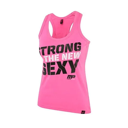 Musclepharm Sportswear Dame Vest Stærk Er Det Nye Sexede Hot Pink (MPLVST432)