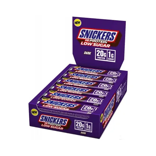 Mars Protein Snickers Mørk Lavt Sukker Højt Protein Bar, 12 x 57 g