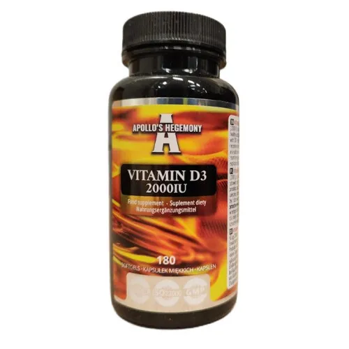 Apollo's Hegemony Vitamin D3 2000IU, 180 kapsler