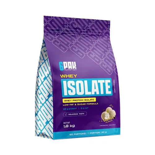 6 Pak Whey Isolate, Vanilje, 1800 gram
