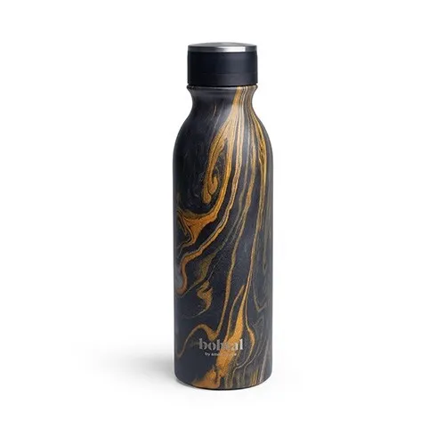 Smartshake Bohtal Isoleret Flaske, Sort Marmor, 600 ml