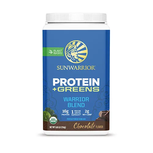 Sunwarrior Warrior Blend + Greens Økologisk, 750 gram